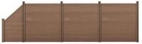 neu.holz Gartenzaun, (mit Pfosten), &raquo;Utrera&laquo; Lamellenzaun mit Schr&auml;ge WPC