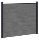 vidaXL Gartenzaun Zaunelement WPC und Aluminium Grau, (1-St)