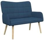vidaXL Sofa 2-Sitzer Sofa Blau 115 x 61 x 87 cm Stoff, 1 Teile