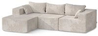 Vicco Ecksofa Nuvio, Beige, 250 x 169 cm