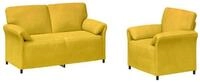 vidaXL Sofa Sofa Set 2 stk. Gelb Samt, 2 Teile