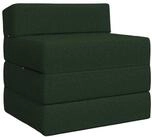 vidaXL Bett Klappsofa Bett Dunkelgr&uuml;n 200 x 70 x 15 cm Stoff (1-tlg)