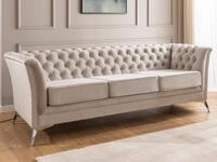 S-Style M&ouml;bel Chesterfield-Sofa Whitby, 3-Sitzer aus Samt mit goldenen,...