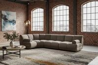 KAWOLA Sofa LAYLA &ndash; Modulares Sofa 4-tlg. &ndash; Ecksofa Samt &ndash; wandelbare...