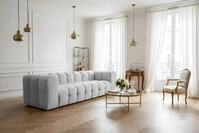 Fun M&ouml;bel 4-Sitzer Sofa Designersofa SOLVIE, Stoff Moly oder Tiffani,...