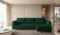 Fun M&ouml;bel Ecksofa Schlafsofa JUNA mit Ottomane in Stoff Terra, inkl....