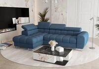 Fun M&ouml;bel Ecksofa Schlafsofa BASTIEN mit Ottomane in Stoff, inkl. Bettkasten,...
