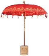 vidaXL Bodenmatte Balinesischer Sonnenschirm mit Sockel Rot 215 x 215 x 260 cm...