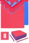 eyepower Fitnessmatte XL f&uuml;r Zuhause - 3,2 m&sup2; Trainingsmatte mit Rand - 8...