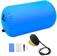 vidaXL Pilatesrolle Aufblasbare Gymnastik-Rolle mit Pumpe 100x60 cm PVC Blau