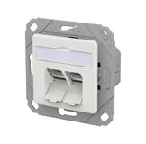Metz Connect E-DAT C6A LSA++ Dose, 2 Port Netzwerk-Panel (best&uuml;ckt, 2 Ports,...
