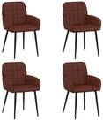 vidaXL Esszimmerstuhl Esszimmerst&uuml;hle 4 stk. Kunstleder Gl&auml;nzendes Braun (4...