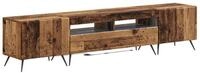 vidaXL TV-Schrank 5-teiliges LED TV Schrank Altholz Holzwerkstoff (3-St)