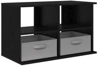 vidaXL TV-Schrank TV-St&auml;nder mit Schubladen Schwarz Eichen-Optik 79 x 40 x 48...