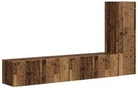 vidaXL TV-Schrank TV-Schrankset Wandmontiert 3 pcs Altholz Holzwerkstoff