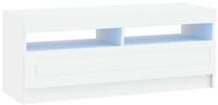 vidaXL TV-Schrank LED-TV-Schrank Wei&szlig; Holzwerkstoff