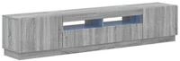 vidaXL TV-Schrank 5-teiliges LED TV Schrank Sonoma-Grau Holzwerkstoff (3-St)