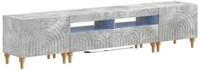 vidaXL TV-Schrank 3-teiliges LED TV Regal Betongrau Holzwerkstoff