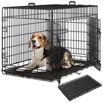 tectake Tiertransportbox Stahlbox klappbar mit 2 Tragegriffen, abgerundete...