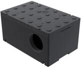 QLS Tierhaus aus Styropor 60x40 cm Schwarz, Wetterfestes Outdoor wasserabweisend