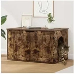 vidaXL Katzenhaus, Katzenhaus Ger&auml;ucherte Eiche 85 x 55 x 53,5 cm Holzwerkstoff