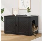 vidaXL Katzenhaus, Katzenhaus Schwarz 85 x 55 x 50,5 cm Holzwerkstoff