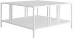 en.casa Couchtisch, Wohnzimmertisch &raquo;Kumlinge&laquo; Metall 40 x 80 x 80 cm Wei&szlig;...