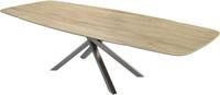 DELIFE Esstisch Edge, Boot 200-300x120 cm Keramik Laminam&reg; Sabbia Eichefarbig