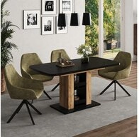 Vicco Esstisch Fenaro, Schwarz/Goldkraft Eiche/Goldkraft Eiche, 120 x 80 cm...