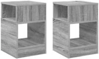 vidaXL Beistelltisch Beistelltisch 2 stk. Graues Sonoma 30,5 x 30 x 45 cm (2-St)