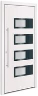 vidaXL Haust&uuml;r Haust&uuml;r Wei&szlig; 100x210 cm Aluminium und PVC (1-St)