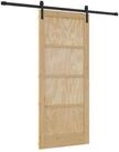 vidaXL Zimmert&uuml;r 86 x 198,5 cm Schiebet&uuml;r Nat&uuml;rlich und Schwarz 86x198,5 cm...
