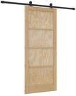 vidaXL Zimmert&uuml;r 86 x 198,5 cm Schiebet&uuml;r Nat&uuml;rlich und Schwarz 86x198,5 cm...