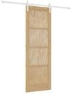 vidaXL Zimmert&uuml;r 73,5 x 211 cm Schiebet&uuml;r Nat&uuml;rlich und Wei&szlig; 73,5x211 cm...