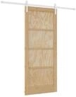 vidaXL Zimmert&uuml;r 86 x 198,5 cm Schiebet&uuml;r Nat&uuml;rlich und Wei&szlig; 86x198,5 cm...