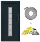vidaXL Haust&uuml;r Vordert&uuml;r 108 x 208 cm PVC Anthrazit (1-St)