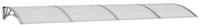 vidaXL Vordach, T&uuml;rvordach Grau 350x100 cm Polycarbonat