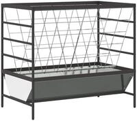 vidaXL Futterspender Viehfutterspender Silber 100 x 60 x 90 cm 15 kg