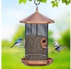 LuxusKollektion Futterhaus Gro&szlig;es Metall-Vogelfutterh&auml;uschen f&uuml;r Wildvogel -...