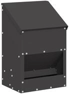 vidaXL Futterspender H&uuml;hnerf&uuml;tterer Schwarz 21 x 16 x 33 cm 3 kg Kaltgewalzter