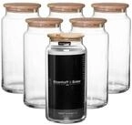 Ritzenhoff & Breker Vorratsglas Varu Vorratsgl&auml;ser 1,2 l 6er Set, Glas, (6-tlg)