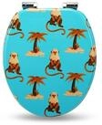 Sanfino WC-Sitz "Monkey Island&ldquo; Premium Toilettendeckel mit Absenkautomatik...