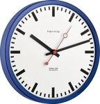 Hermle Wanduhr Bahnhofsuhr Quarzwerk Edelstahl - Hermle Modell: 30471-Q72100