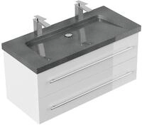 Posseik Badm&ouml;bel-Set Badm&ouml;bel Waschplatz Granit G654 "YAMO 100" 2 Hahnl&ouml;cher...