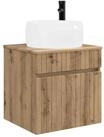 vidaXL Badezimmerspiegelschrank Wandmontierte Waschbecken-Vanit&auml;t Artisan-Eiche