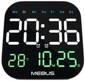 Mebus Wecker 19855 Quarz-Wanduhr digital schwarz