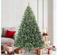 vidaXL K&uuml;nstlicher Weihnachtsbaum, K&uuml;nstlicher Weihnachtsbaum mit 300 LEDs...