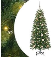 vidaXL K&uuml;nstlicher Weihnachtsbaum, K&uuml;nstlicher Weihnachtsbaum mit 150 LEDs...