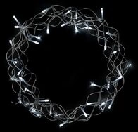 Linder Exclusiv GmbH Dekokranz Metallkranz &Oslash; 30cm warmwei&szlig; 40 LEDs, mit Timer,