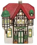 Wurm Dekoobjekt Lichthaus Windlicht-Haus Hotel aus Porzellan